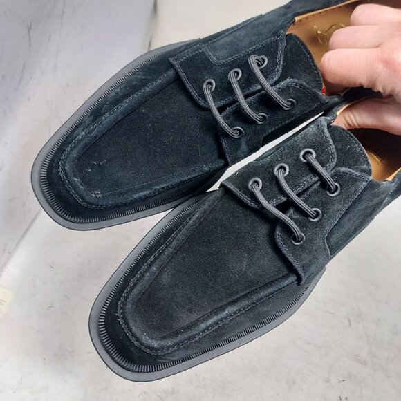 Christian Louboutin MENS Black Our Georges L Suede Lace Up Shoe main image 11